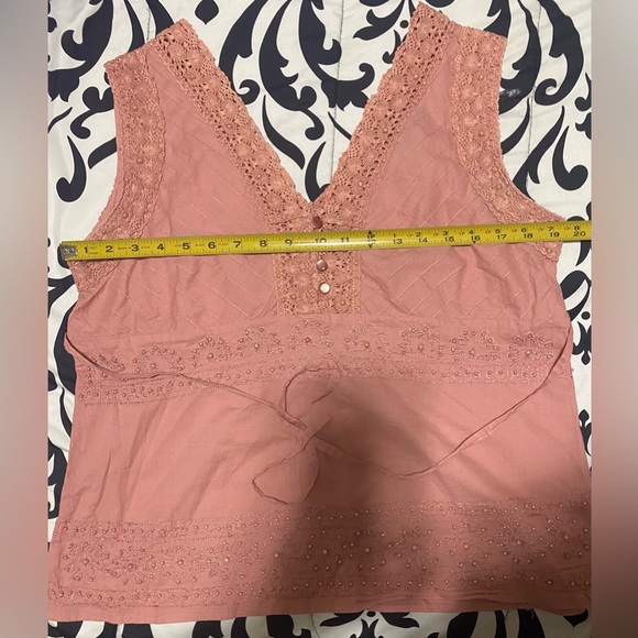 Womens Kanishka Light Pink Tank Top size L - Picture 6 of 10
